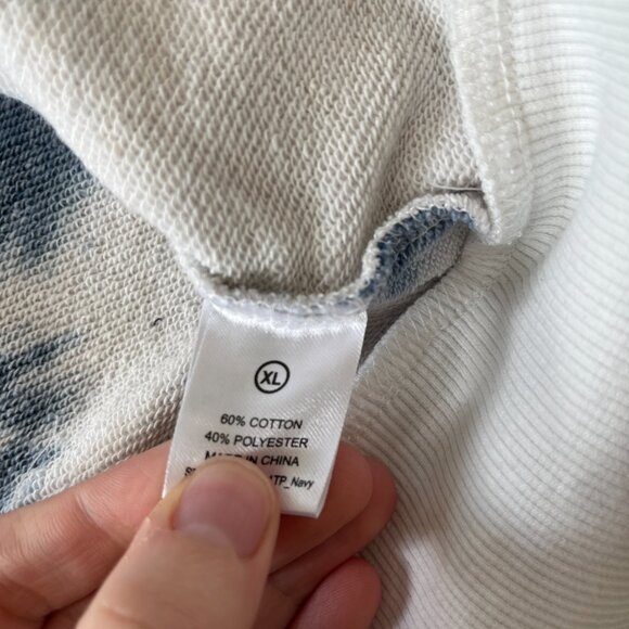 Womens Fashion Nova Blue/White Tie Dye Cropped Hoodie - XL - Picture 7 of 7